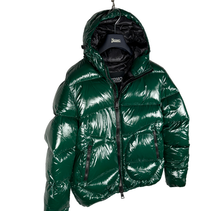 Herno Glossy Logo Puffer Jacket (Dark Green) (New)