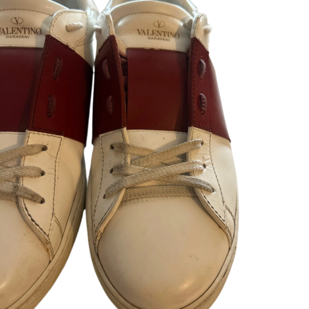Valentino Garavani Open Sneakers (White Red)