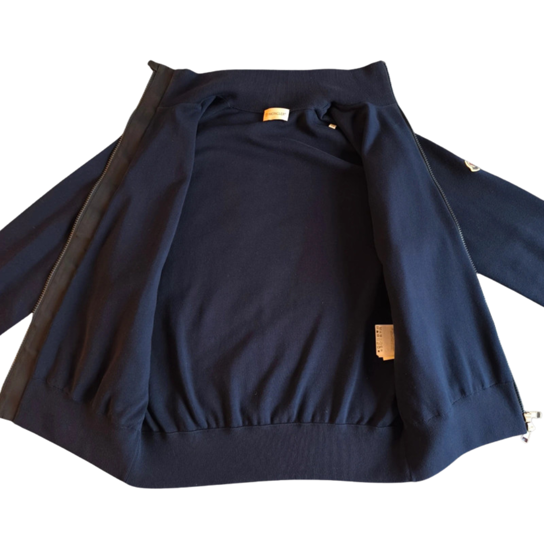 Moncler Maglia Tricot Cardigan Jacket (Navy)