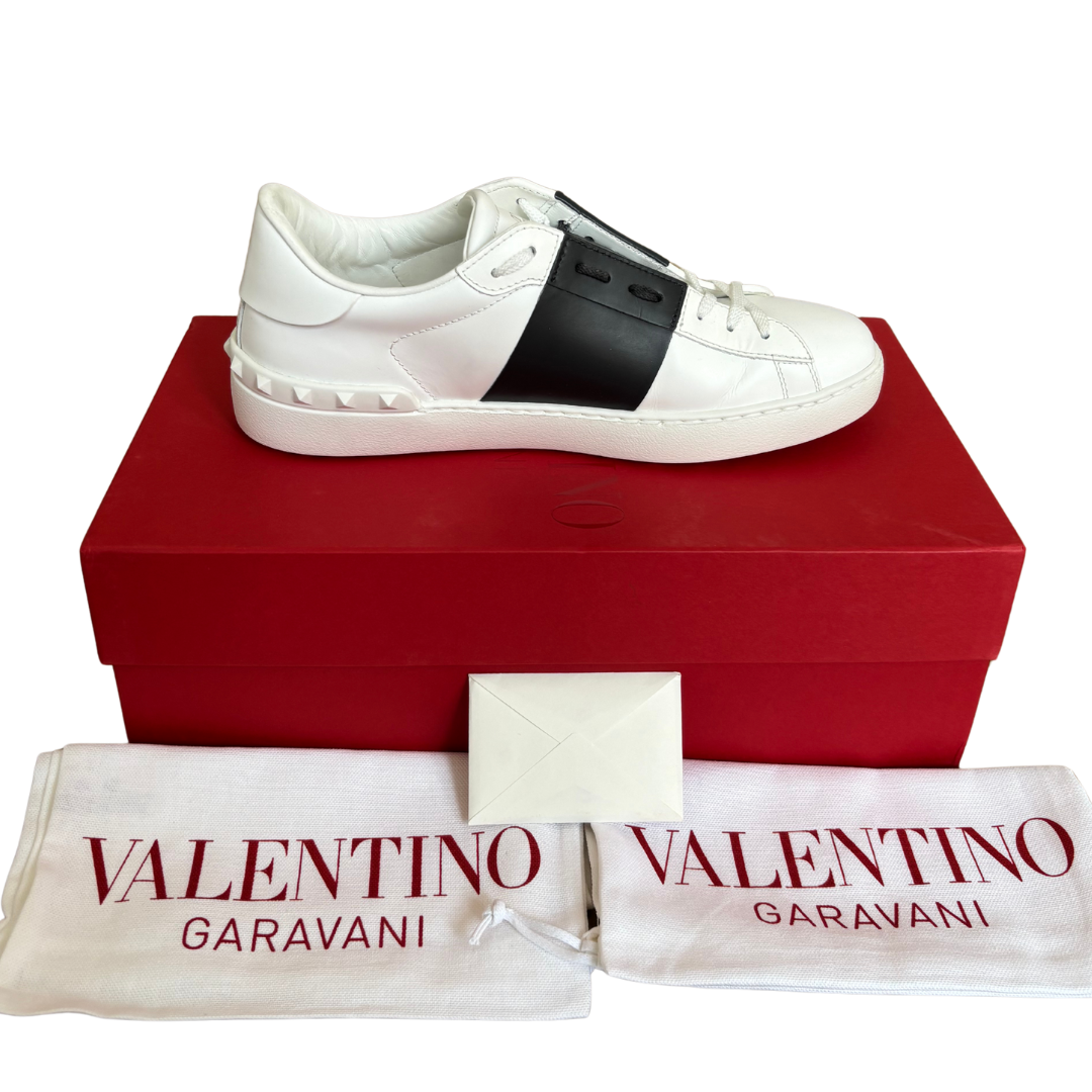 Valentino Garavani Open Sneakers (White Black) (New)