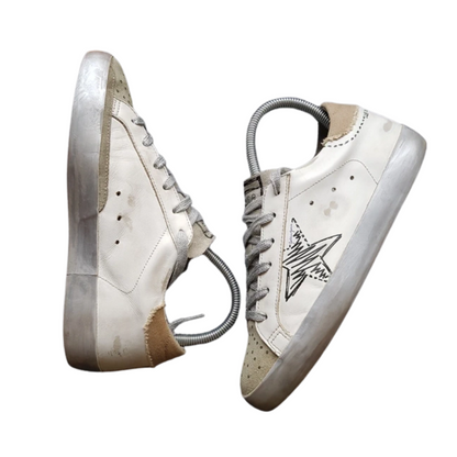 Golden Goose Special Edition Superstar Sneakers (White Beige) (Womens)