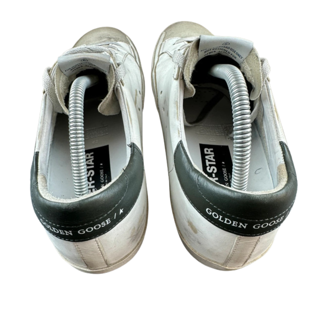 Golden Goose Superstar Sneakers (White &amp; Orange) (New)