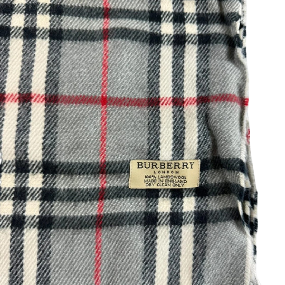 Burberry Scarf (Grey) (Vintage)