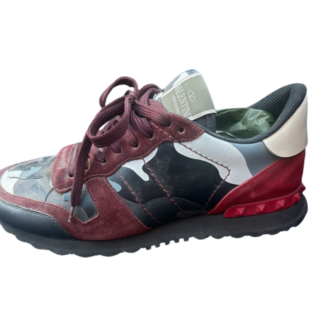 Valentino Garavani Rockrunner Sneakers (Black Red)
