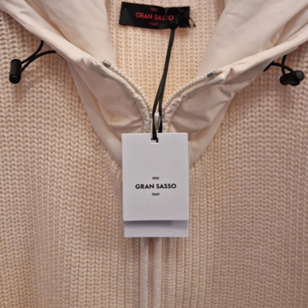 Gran Sasso Wool Nylon Cardigan Jacket (Beige) (New)