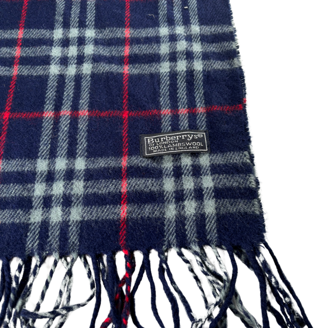 Burberry Scarf (Navy) (Vintage)