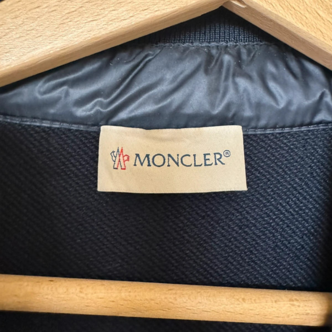 Moncler Maglia Down Cardigan Jacket (Navy)