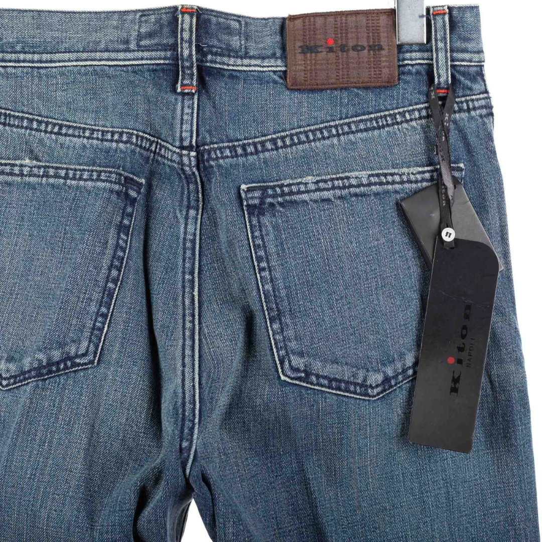 Kiton Napoli Slim Fit Jeans (Blue) (New)