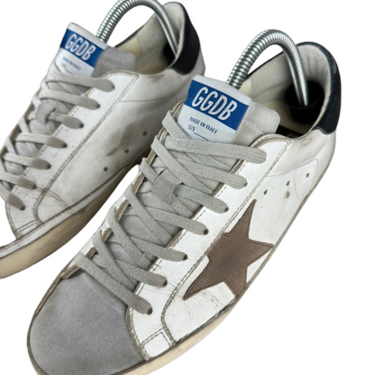 Golden Goose Superstar Sneakers (White Black) (Womens)