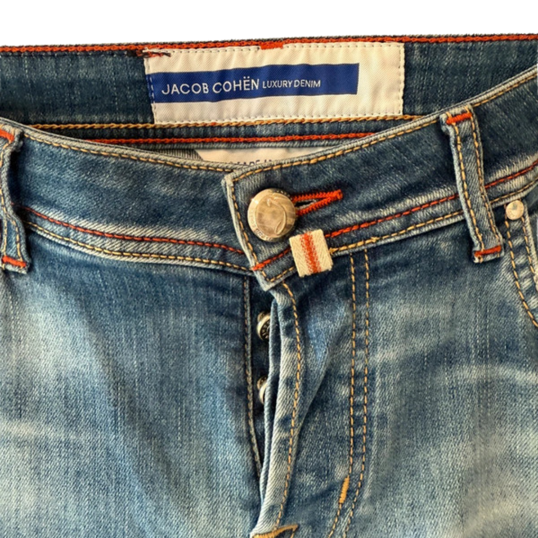 Jacob Cohën Nick Distressed Slim fit Jeans (Navy Blue)