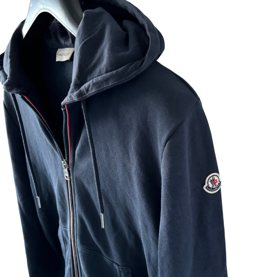 Moncler Maglia Zip-Up Sweatshirt (Navy)