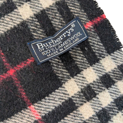 Burberry Scarf (Black) (Vintage)