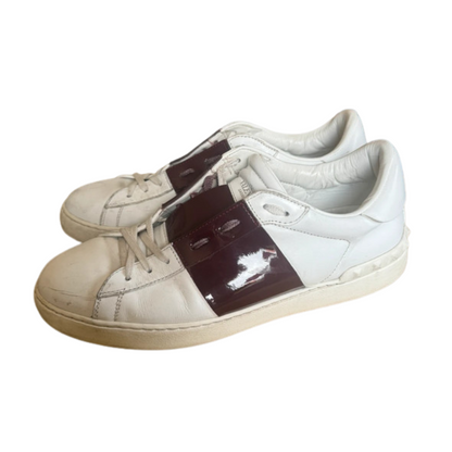 Valentino Open Sneakers (White Burgundy)