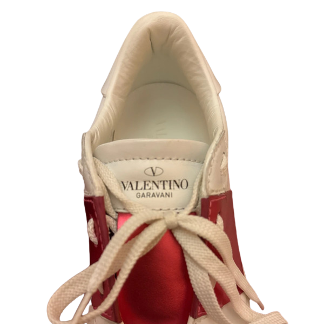 Valentino Garavani Open Sneakers (White Pink) (Womens)