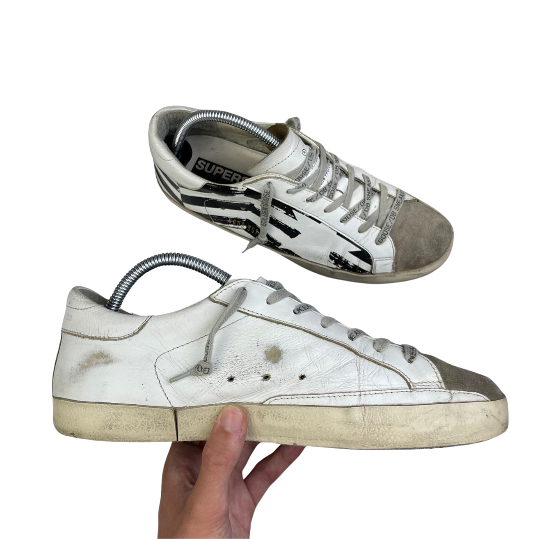 Golden Goose Superstar Sneakers (White Black)