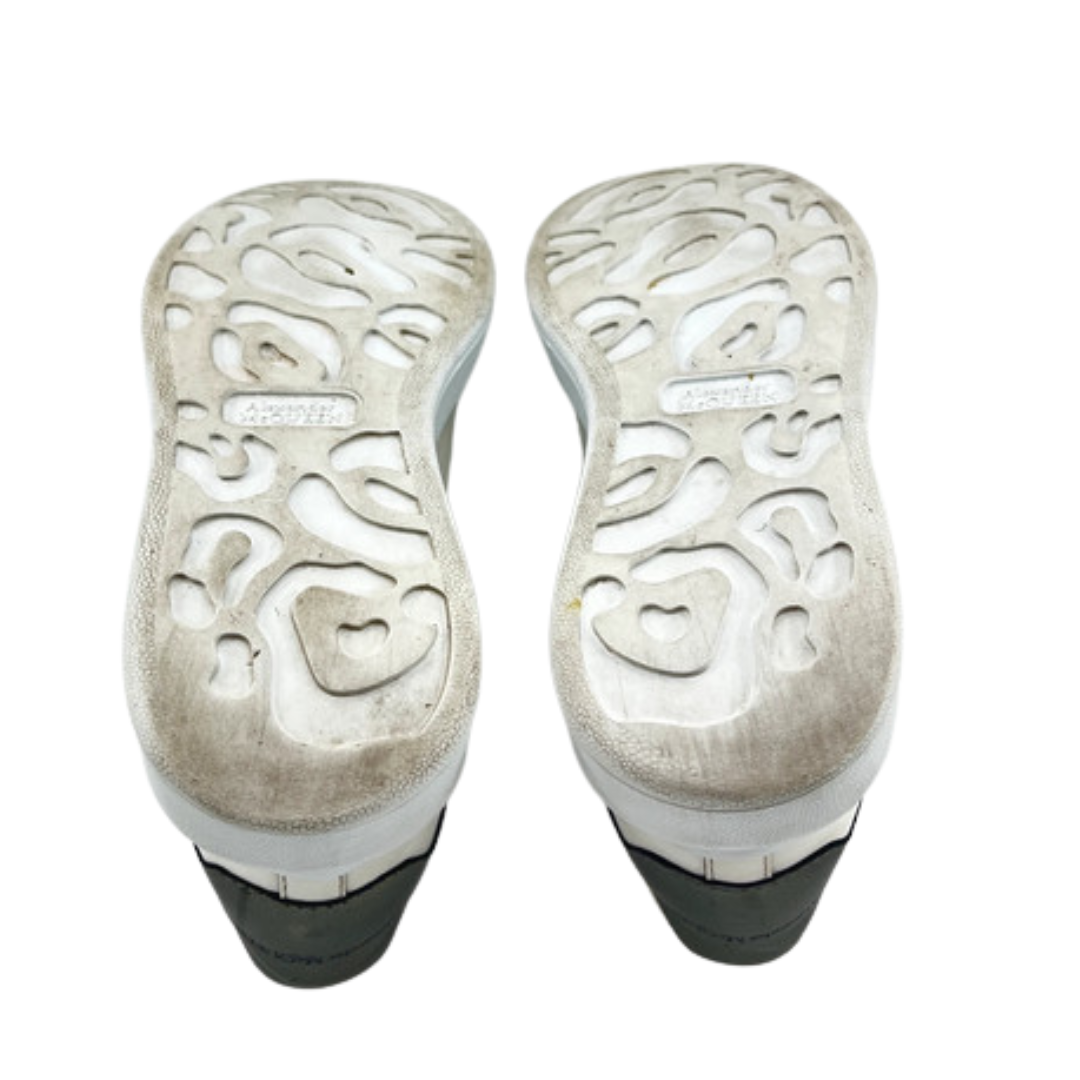 Alexander Mcqueen Oversize Sneakers (White Silver) (Womens)