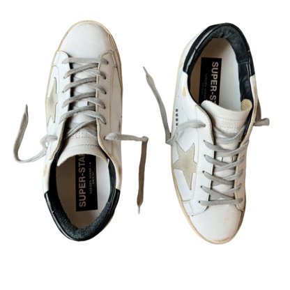 Golden Goose Superstar Sneakers (White Black)