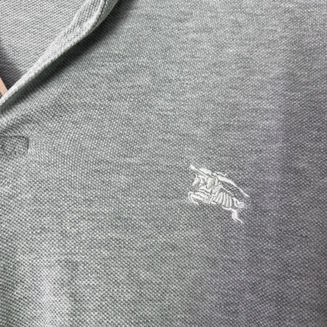Burberry Long Sleeve Polo Shirt (Grey)