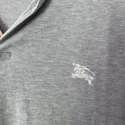 Burberry Long Sleeve Polo Shirt (Grey)