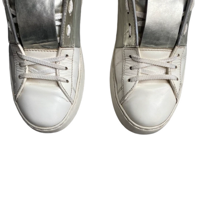 Valentino Garavani Open Sneakers (White Silver) (Womens)
