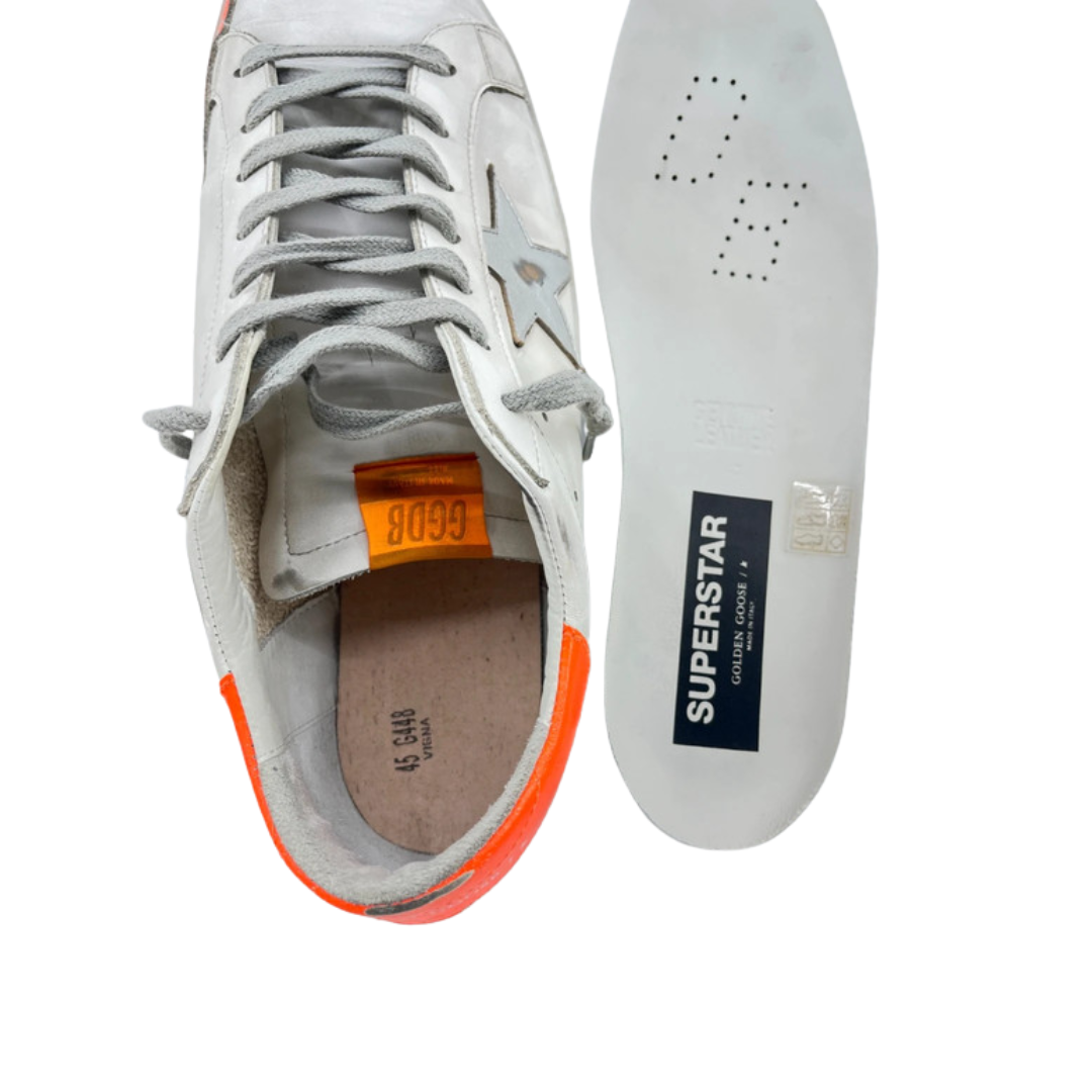 Golden Goose Super-Star Cuir Blanc (White Orange)