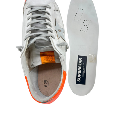 Golden Goose Super-Star Cuir Blanc (White Orange)