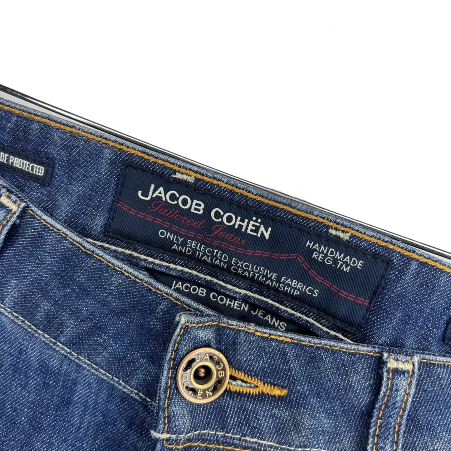 Jacob Cohën DIstressed Slim Fit Jeans (Navy)