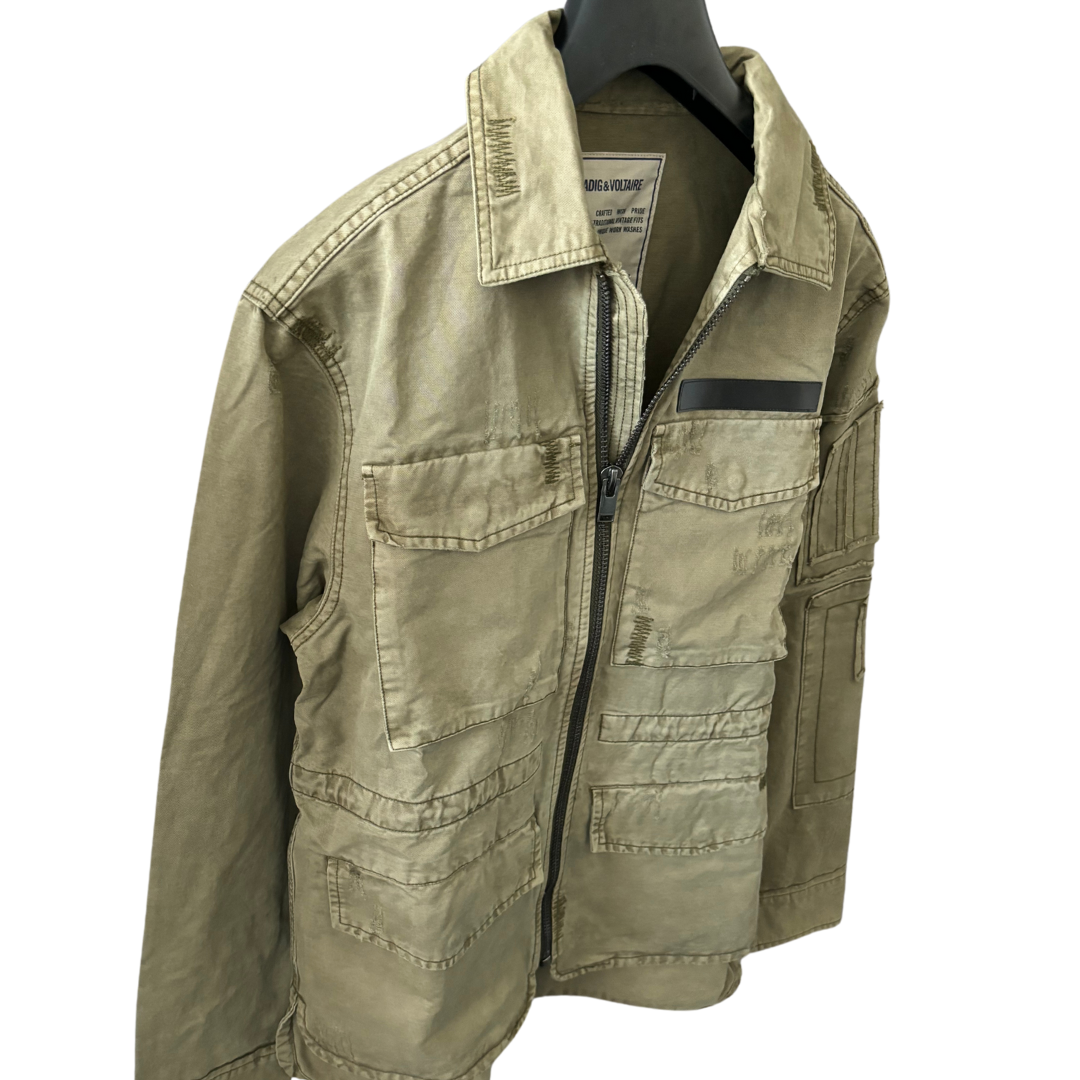 Zadig & Voltaire Field Jacket (Military Green) (Distressed Design) (New)