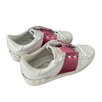 Valentino Garavani Open Sneakers (White Pink) (Womens)