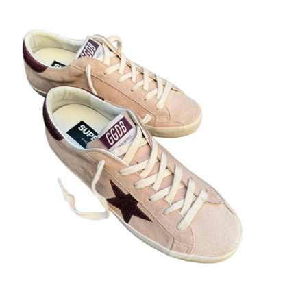 Golden Goose Superstar Suede Sneakers (Pink) (New) (Womens)