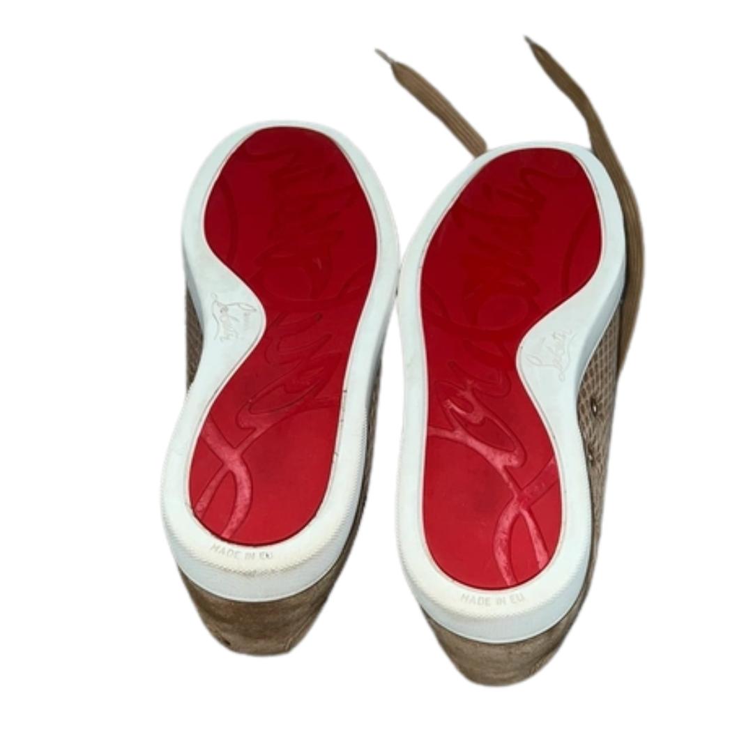 Christian Louboutin Louis Junior Spike Sneakers (Beige)