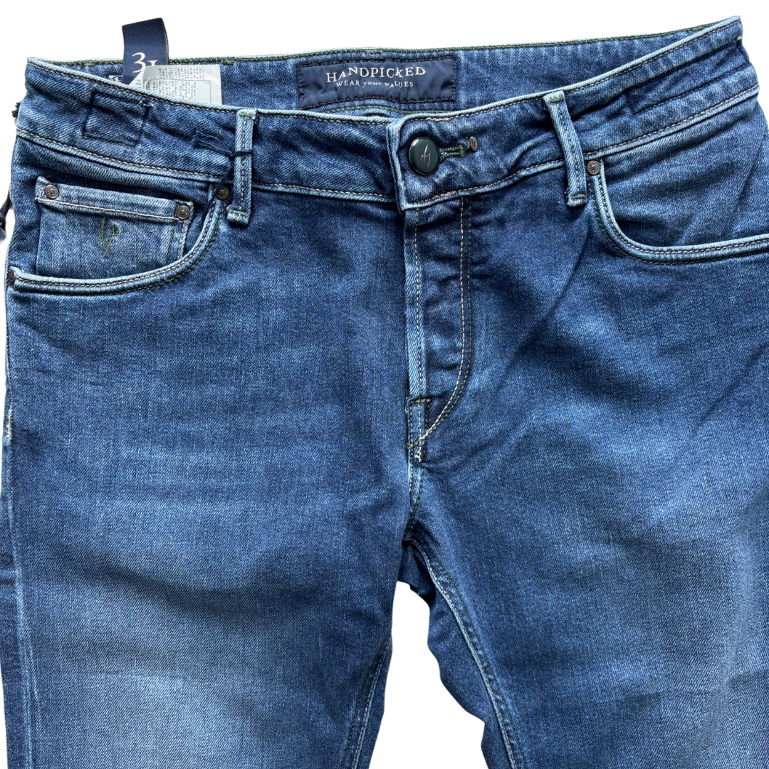 Handpicked Orvieto Slim Fit Jeans (Navy Blue) (New)