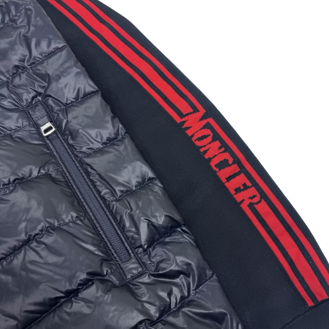 Moncler Maglia Down Cardigan Jacket (Navy)