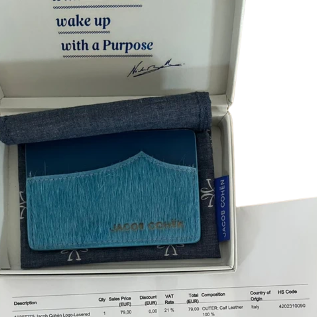 Jacob Cohën Card Holder (Blue) (New)