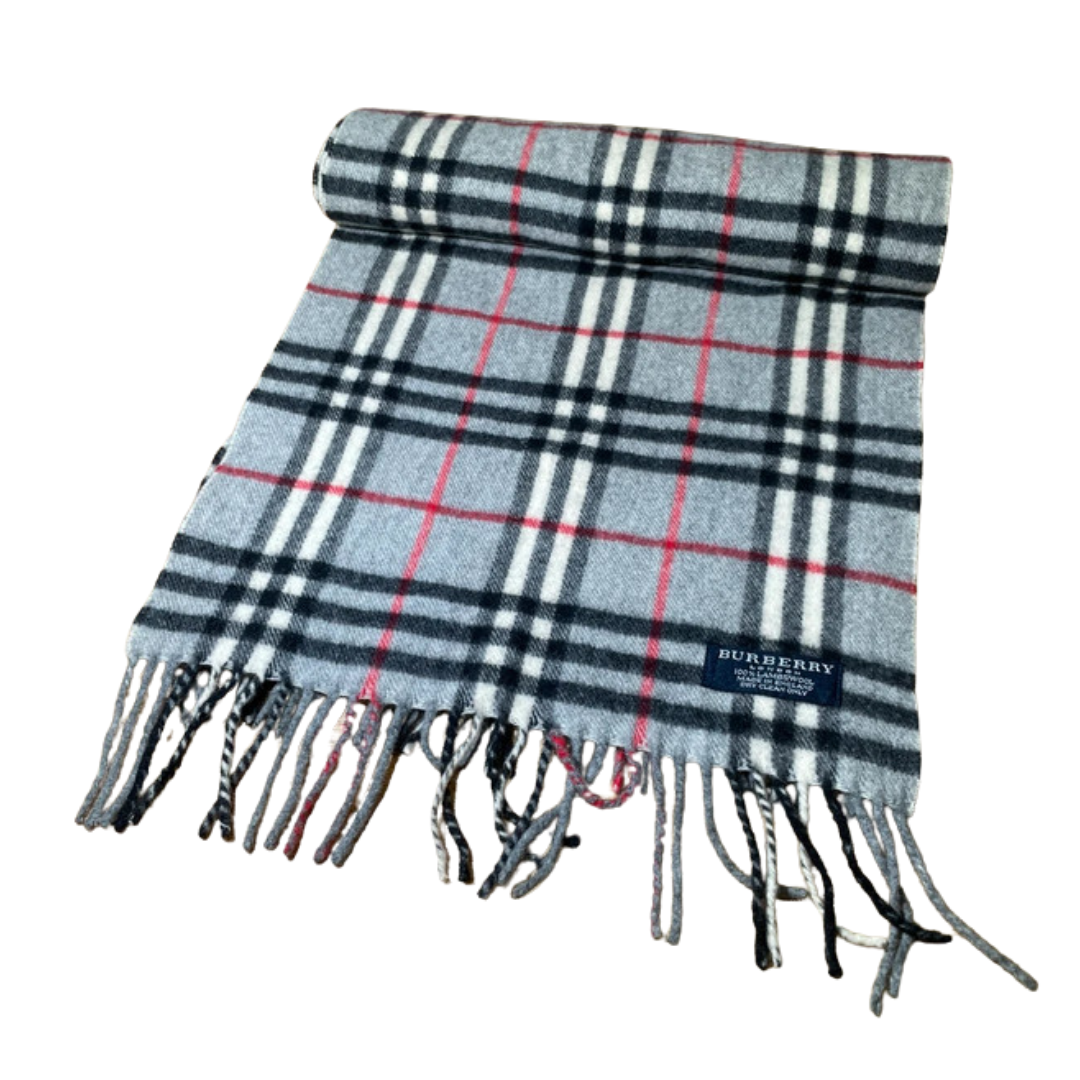 Burberry Scarf (Grey) (Vintage)