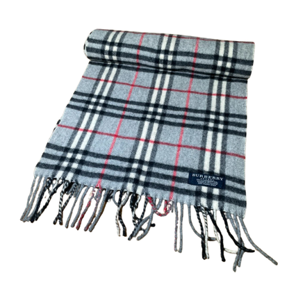 Burberry Scarf (Grey) (Vintage)