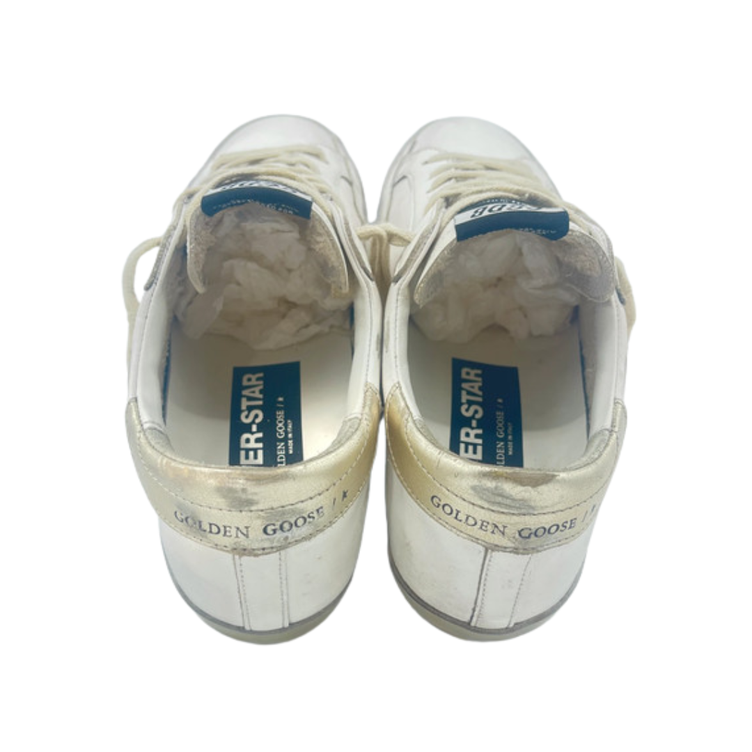 Golden Goose Superstar Sneakers (White Gold) Womens)