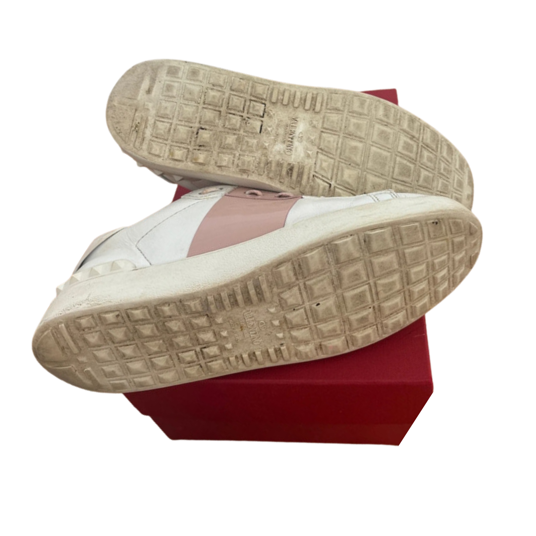 Valentino Garavani Open Sneakers (Patent Pink) (Womens)