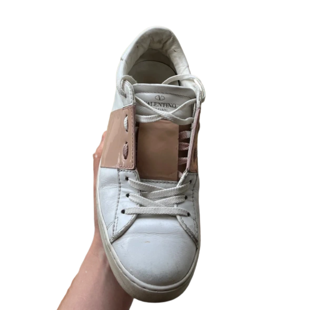 Valentino Garavani Open Sneakers (White Gold) (Women's)