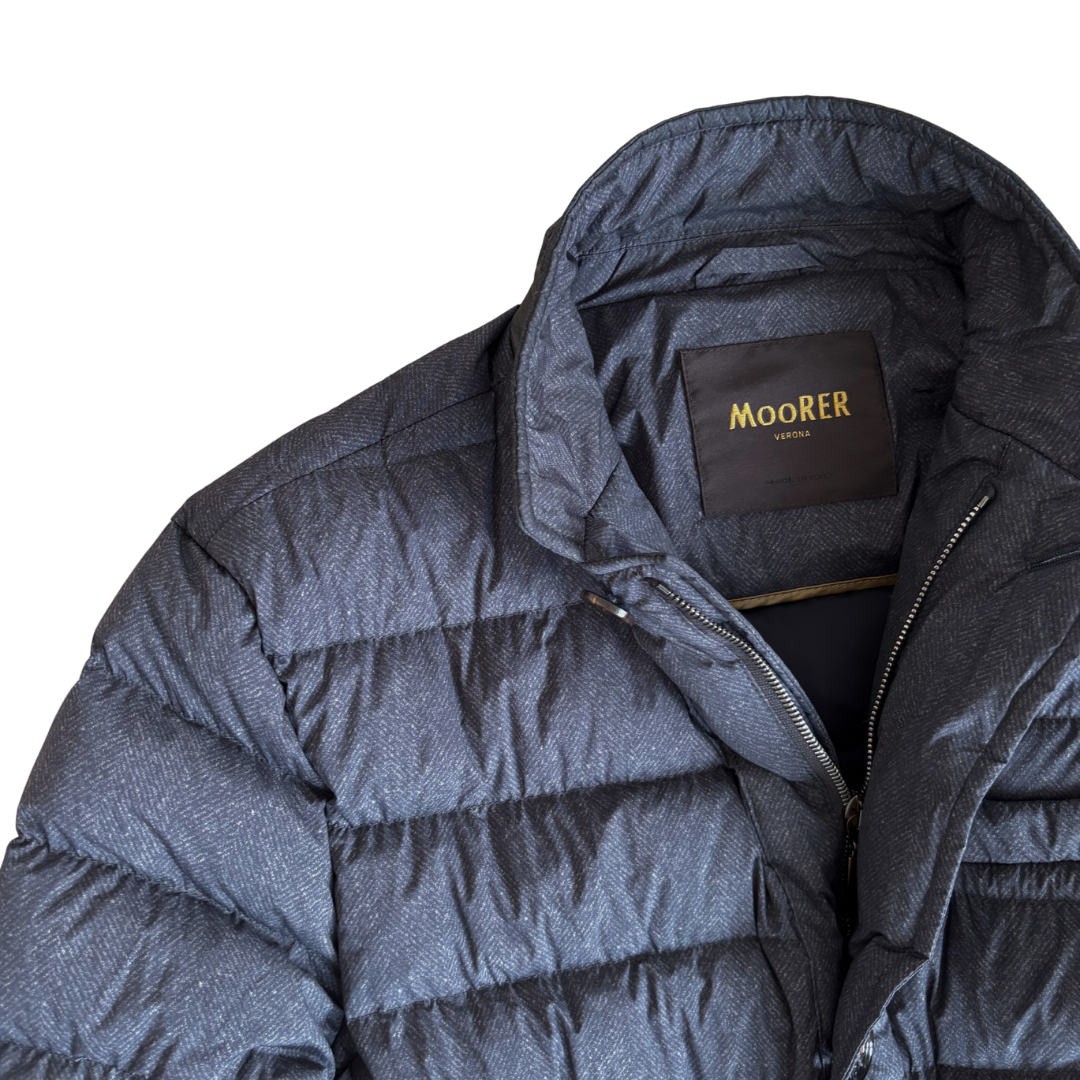 Moorer Quilted Down Jacket (Dark Grey)