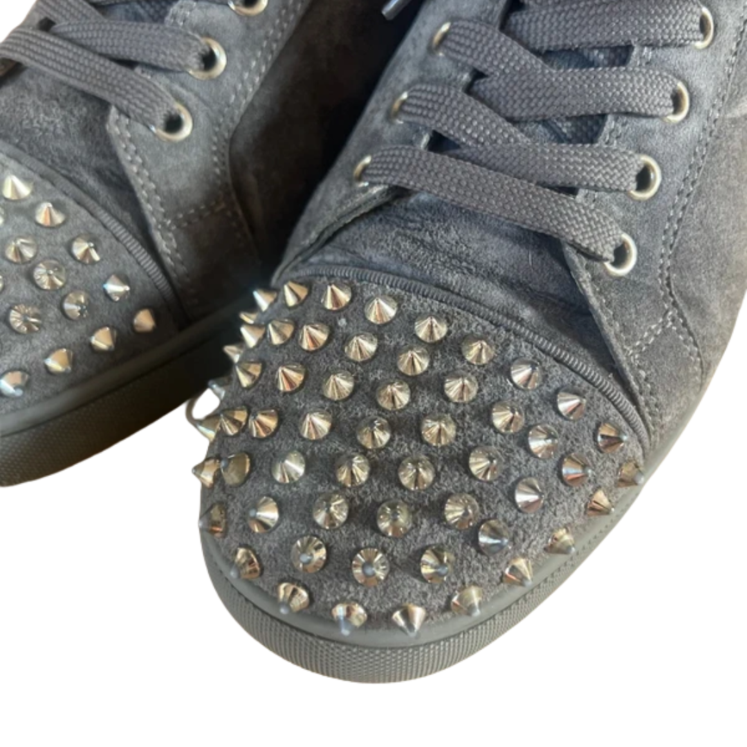 Christian Louboutin Louis Junior Spike Sneakers (Grey)