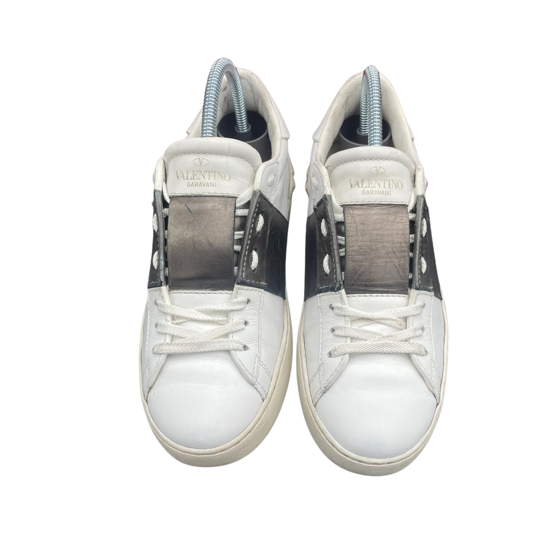 Valentino Garavani Open Sneakers (White Bronze) (Womens)