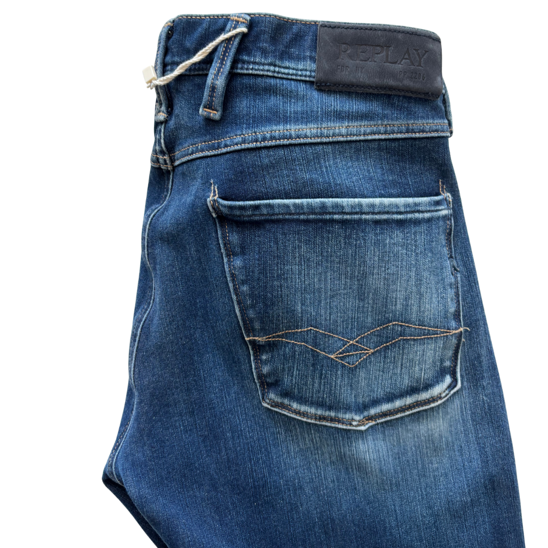 Replay Anbass Slim Fit Jeans (Navy)