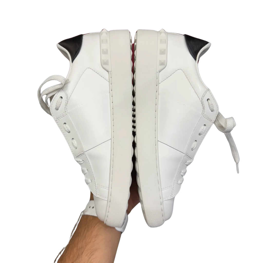 Valentino Garavani Open VLTN Sneakers (White Black) (Womens)