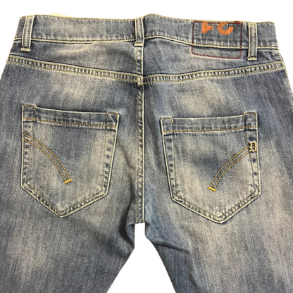 Dondup Mius Distressed Slim Fit Jeans (Navy Blue)