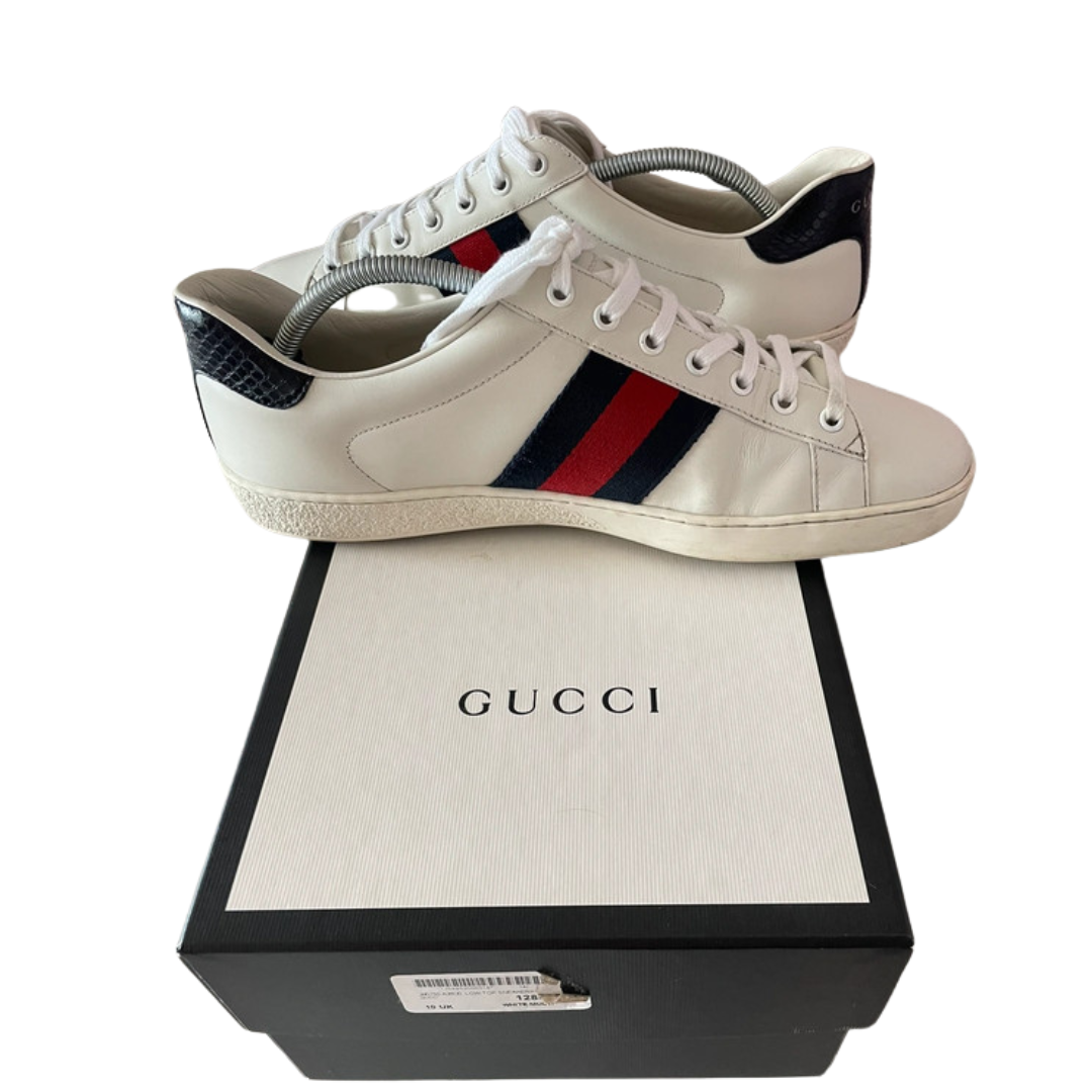 Gucci Ace Sneakers (White)