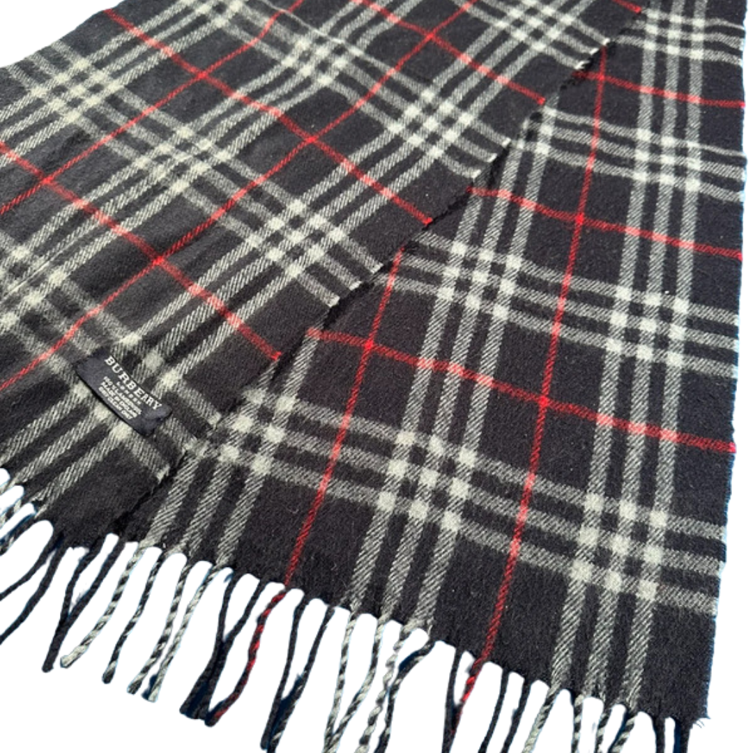 Burberry Scarf (Navy) (Vintage)