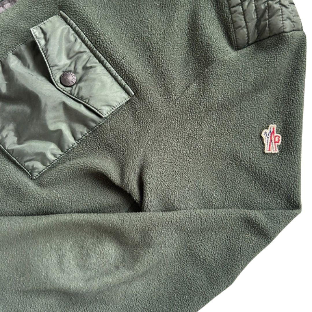 Moncler Maglia Grenoble Fleece Jacket (Dark Green)