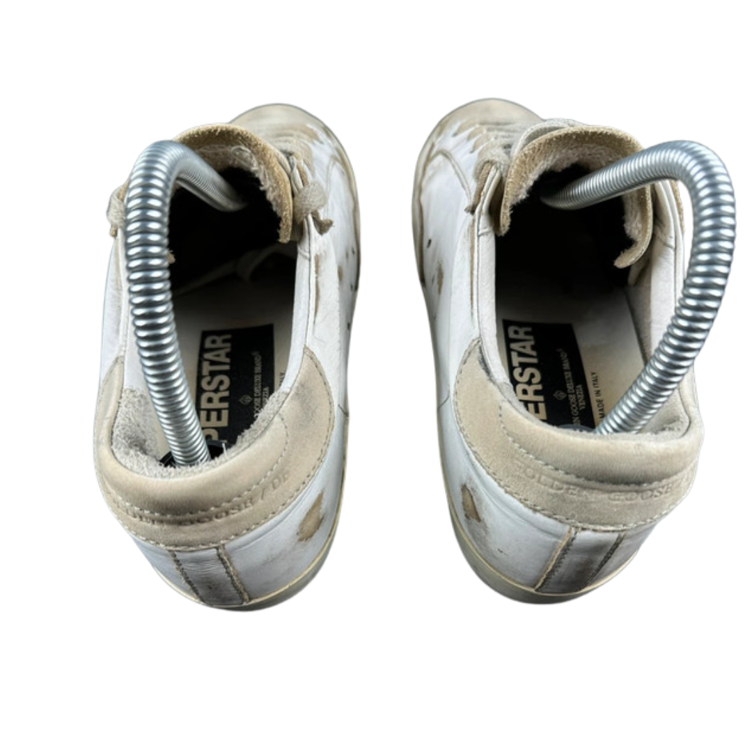 Golden Goose Superstar Sneakers (White Beige) (Women's)