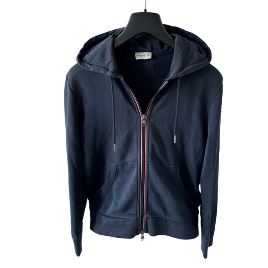 Moncler Maglia Zip-Up Sweatshirt (Navy)